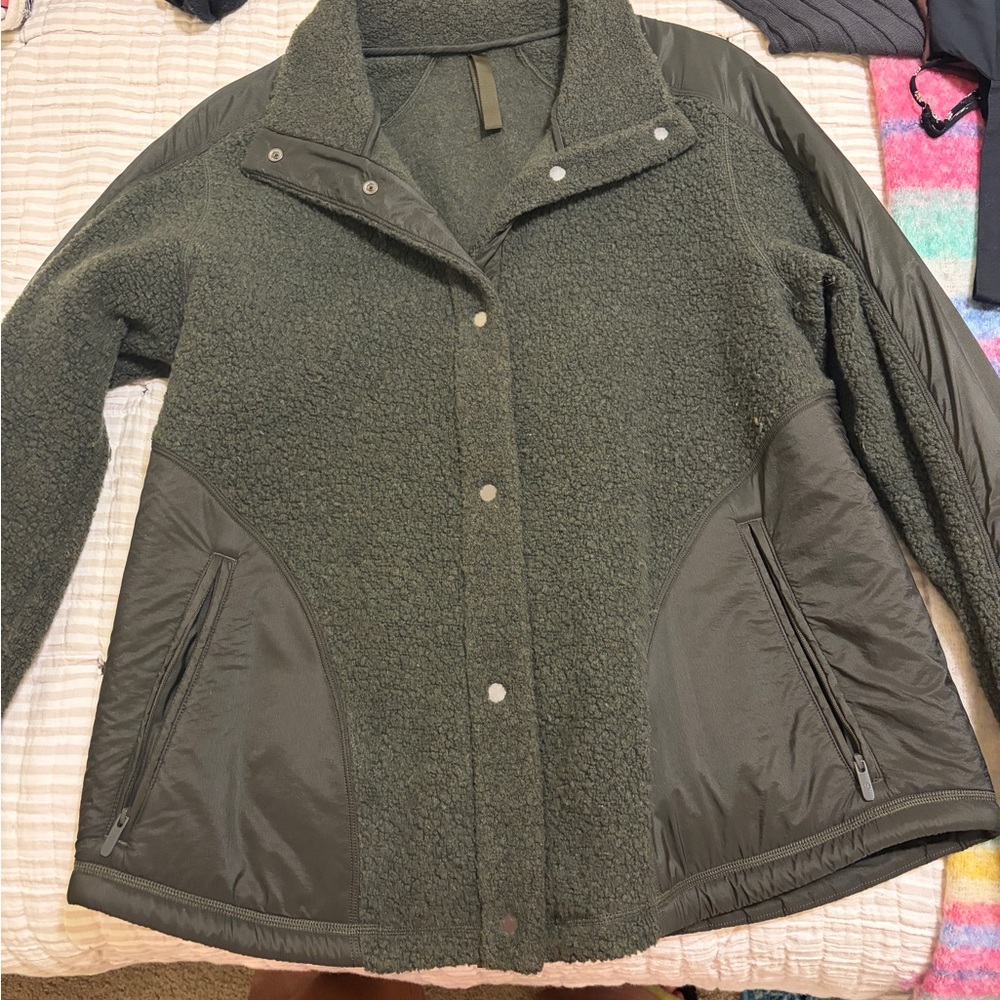 Lululemon Athletica Dark Green Teddy Jacket